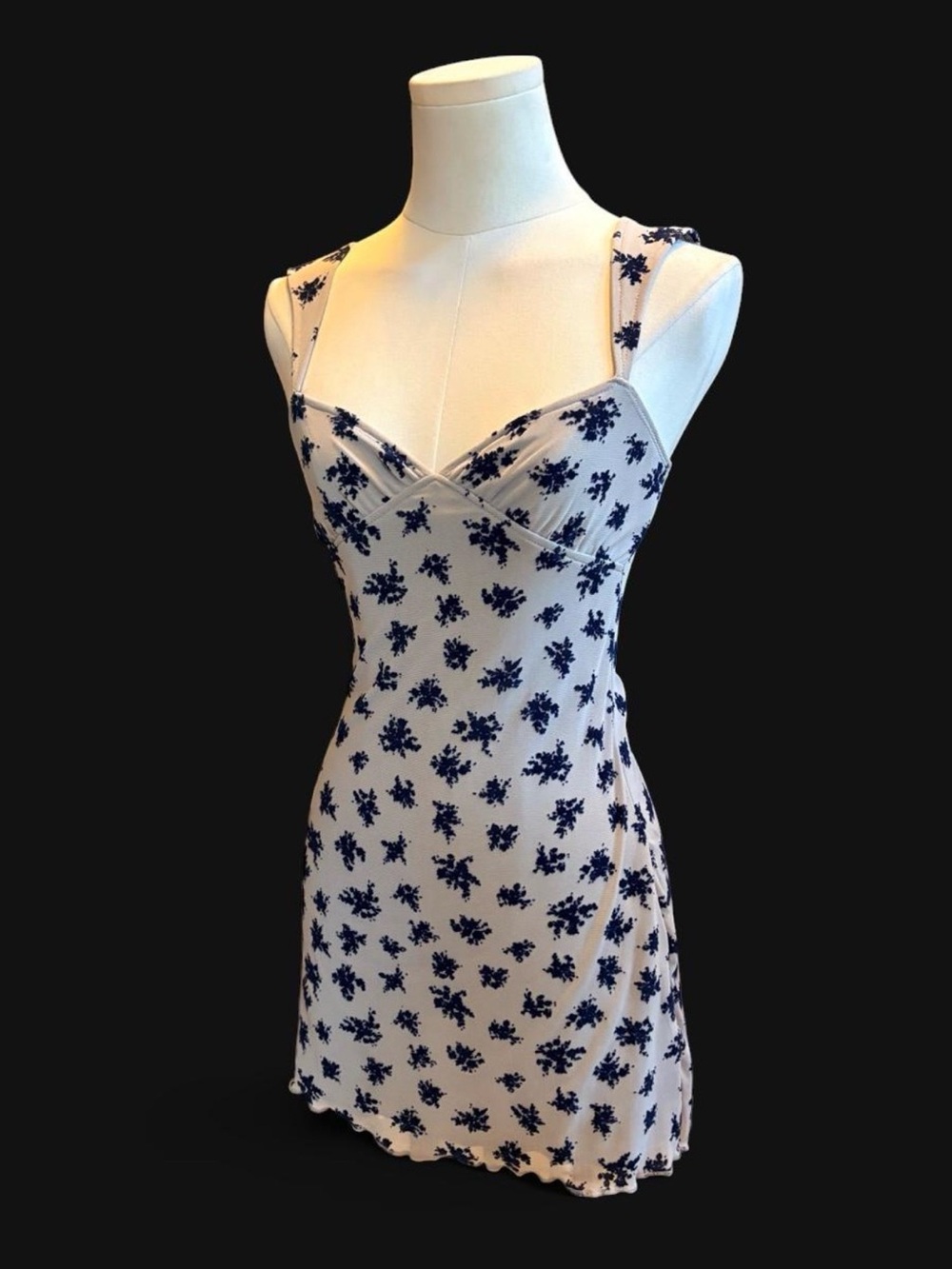 NWT Motel Rocks Aerida Flocked Floral Mesh Mini Dress XXS